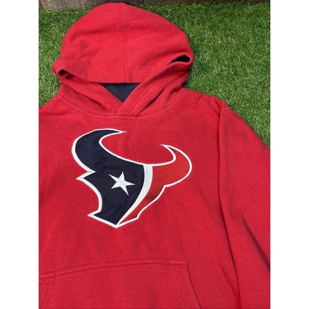 Houston Texans Youth Hoodie Size Large 14-16 Team Apparel NFL‎ Red Sweatshirt